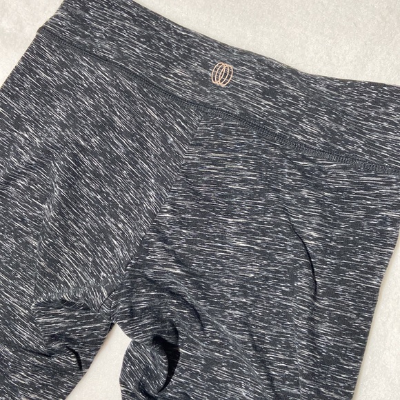 Balance Collection Leggings. Black & Gray Multi. Open Detail on Legs. Medium - Picture 6 of 9